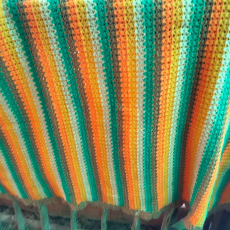 Crochet blanket wool warm bright  STUNNING hand made  Look at my Buy Now listings No Waiting