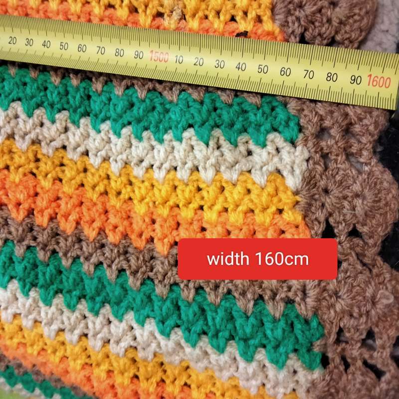 Crochet blanket wool warm bright  STUNNING hand made  Look at my Buy Now listings No Waiting
