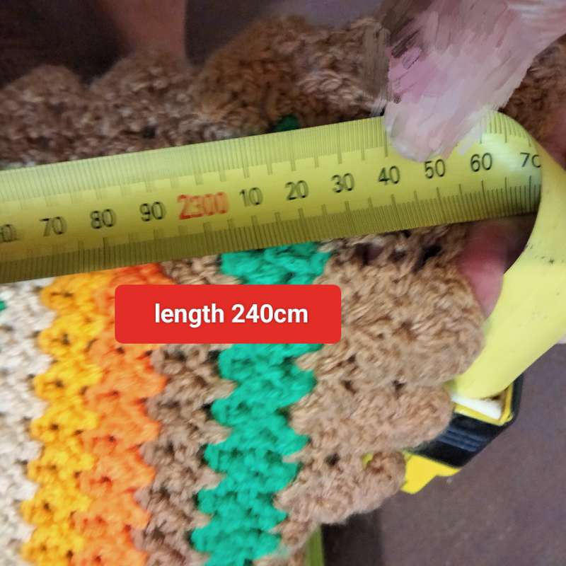 Crochet blanket wool warm bright  STUNNING hand made  Look at my Buy Now listings No Waiting