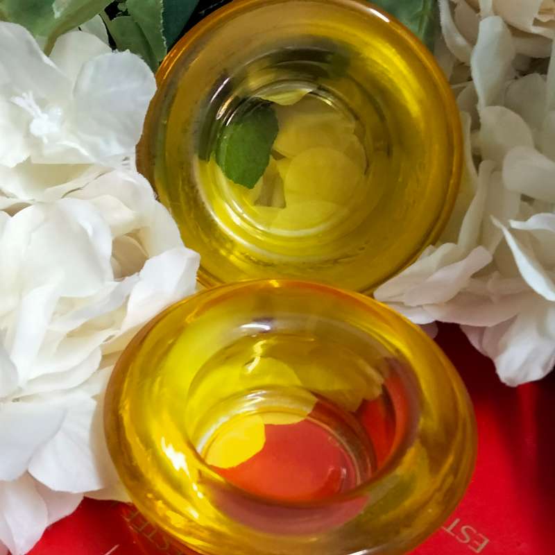 2 Yellow Glass Candle holder -Votive Tea Light  Look at my Buy Now listing