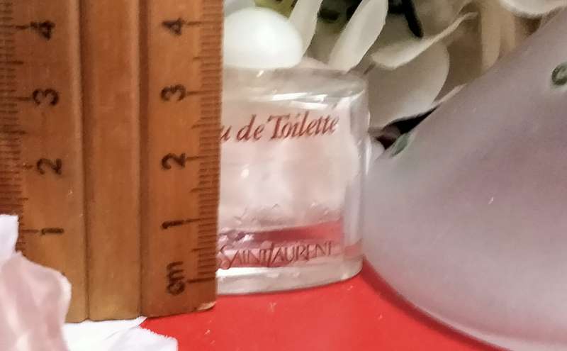 Scent bottles empty 1 mini YveSaintLaurent +Frosted glass green dot