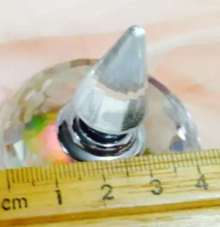 Perfume bottle -Stopper Cut glass faceted Crystal Sparkles *Rainbow effect Refraction