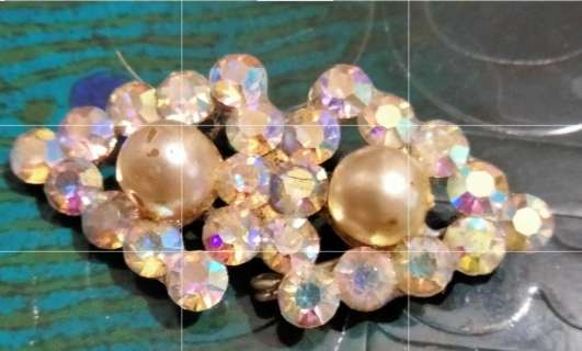 Brooch - 1 Aurora Borealis Rhinestones1950s LOOK At My Buy Now listings No Waiting