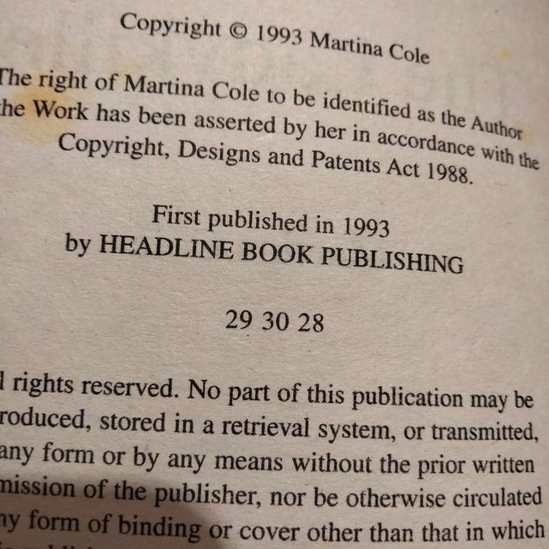 Martina Cole - The Lady Killer PB 1993 +The Business PB2007 -soft cover Pre-owned