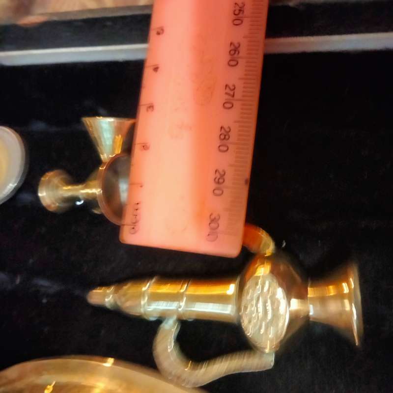 Brass MINIATURE - Tea Set 7 small pieces FAB GIFT