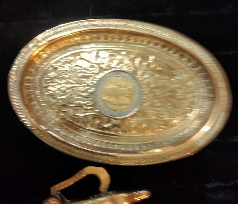 Brass MINIATURE - Tea Set 7 small pieces FAB GIFT