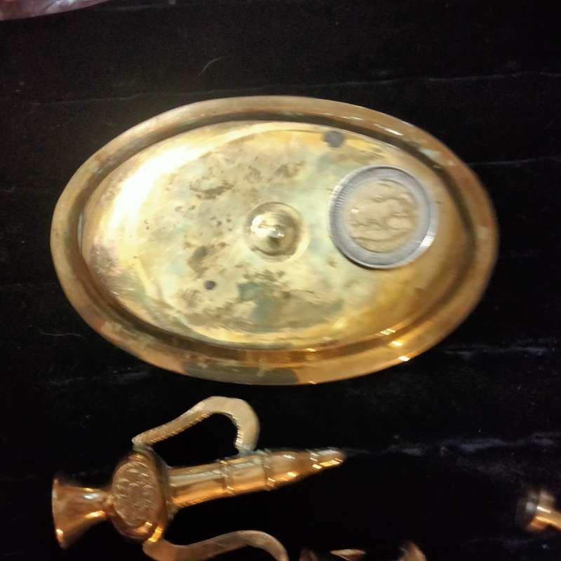 Brass MINIATURE - Tea Set 7 small pieces FAB GIFT