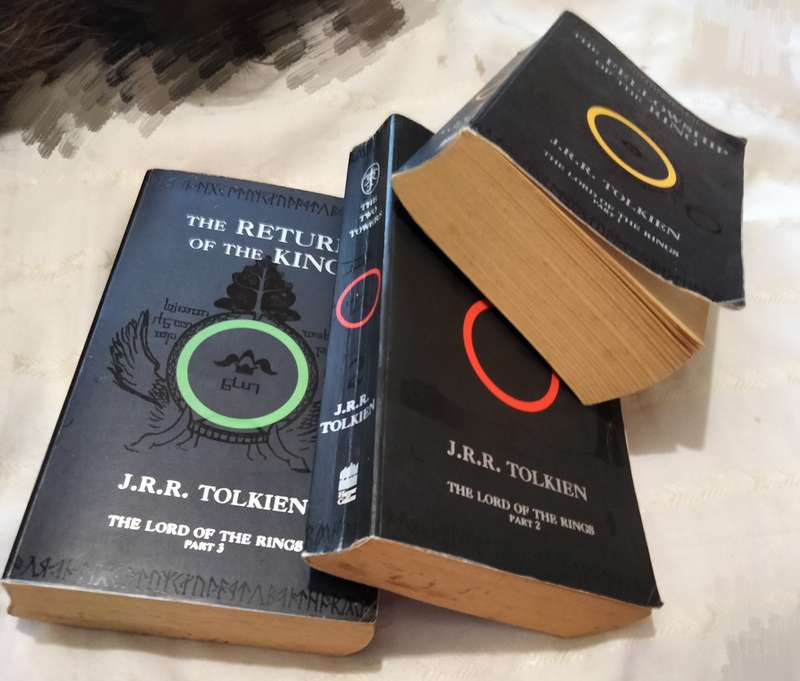 J.R.R. TOLKIEN Lord of Rings 3 books -Pre owned- Soft cover PB 1999-1+2+3 - All for one bid