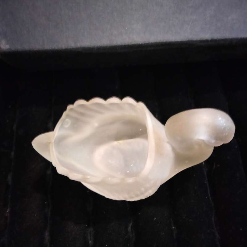 Swan Frosted glass Salt or votive LOOK At My BUY NOW listings NO WAITING
