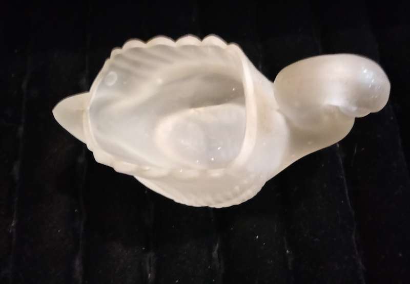 Swan Frosted glass Salt or votive LOOK At My BUY NOW listings NO WAITING