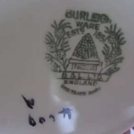 5 items SALTS -part Set Vintage 3 BURLEIGH WARE  + 1 dwarf + 1 Snow White