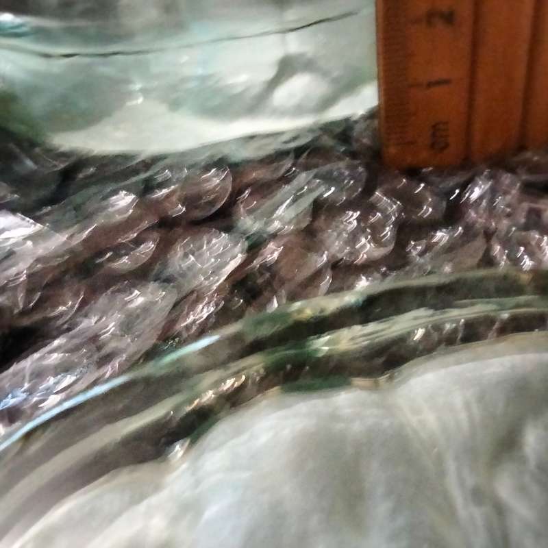 Set 4 Paperweight - heavy Glass Cast Sandblasted Projected in 3D to front