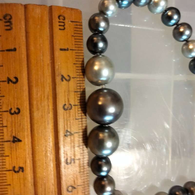 Necklace Silver hues Blueish Silverish Synthetic Pearls LOOK at my BUY NOW - NO WAITING
