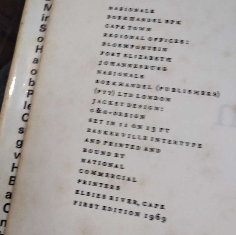 South African back drop-W.A.Bellwood+Crime of being white-Guy van Eden PB 1965-2hard cover Pre-owned