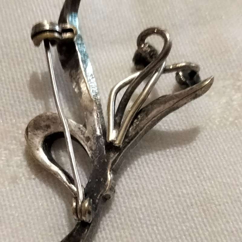 Brooch  MARCASITE-1 bouquet missing flower stones LOOK At My BUY NOW LISTINGS NO WAITING