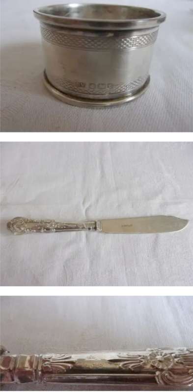 6 Vintage Sterling Silver table items for one bid