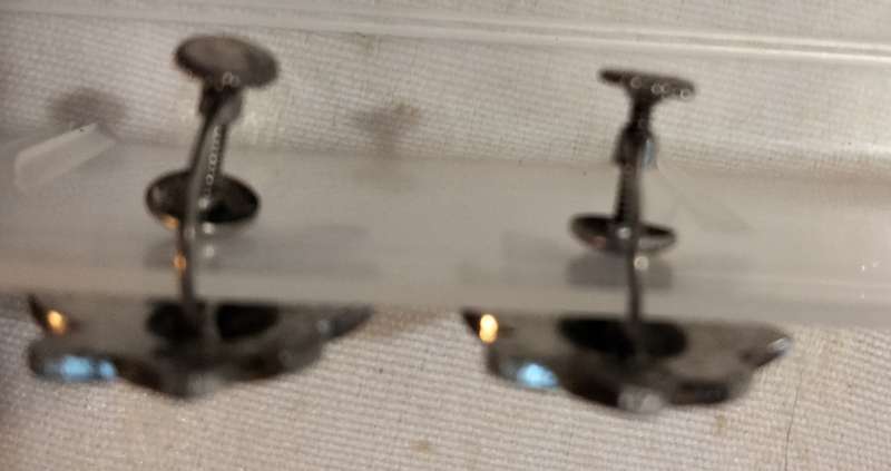 Sterling Silver Vintage Marcasite Earrings screw back on  LOOK at my BUY NOW  LISTINGS NO WATING