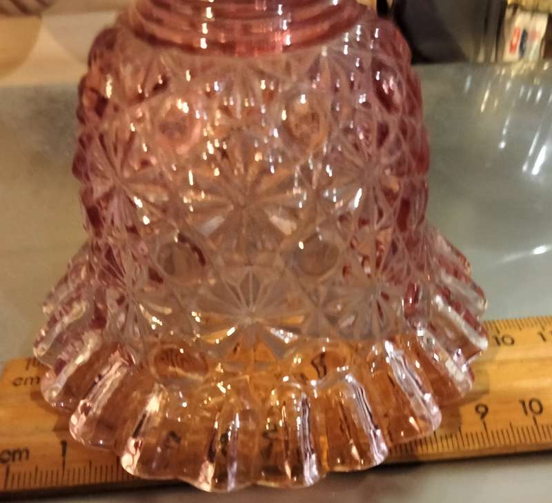 Fenton Glass Bell-Vintage Button+daisy Ribbed handle ruffled+Clanger LOOK at my BUY NOW-NO WATING