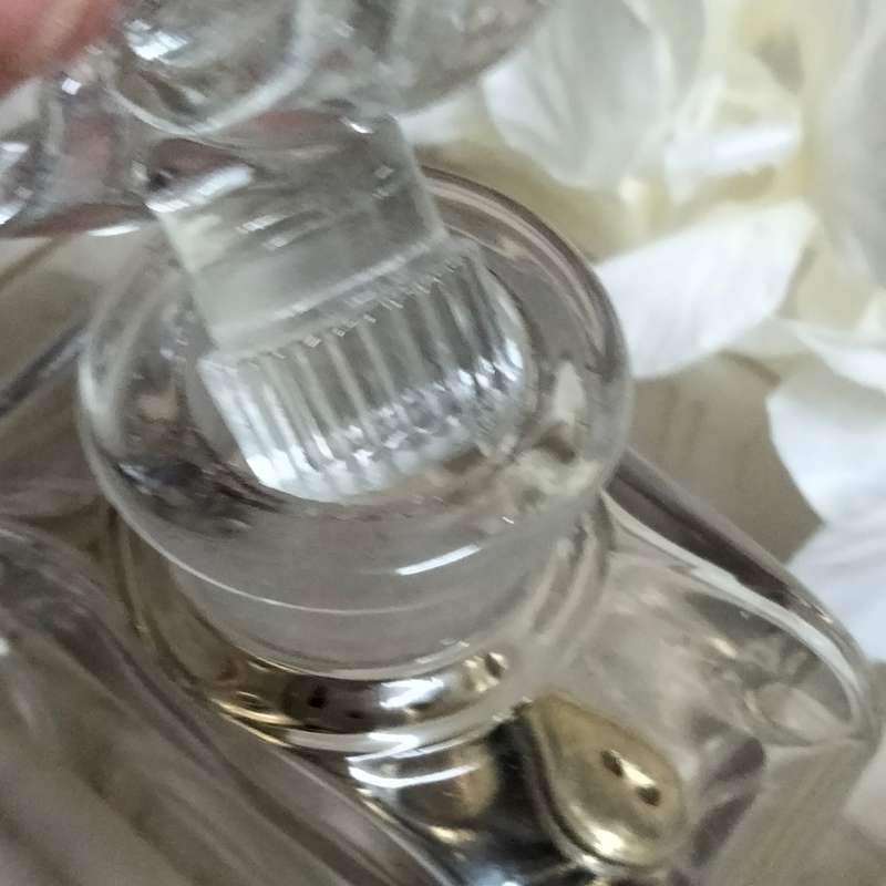 French Baccarat Crystal Perfume flacon for GUERLAIN +Couer heart stopperLOOK atMy BUY NOW-NO WAITING