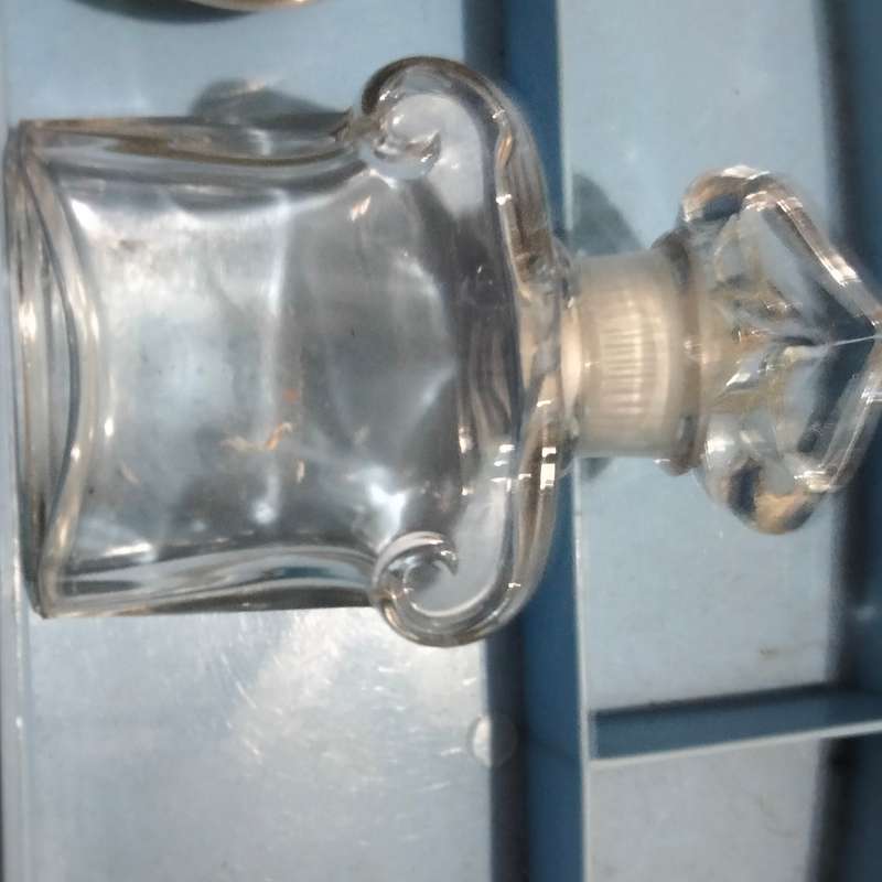 French Baccarat Crystal Perfume flacon for GUERLAIN +Couer heart stopperLOOK atMy BUY NOW-NO WAITING