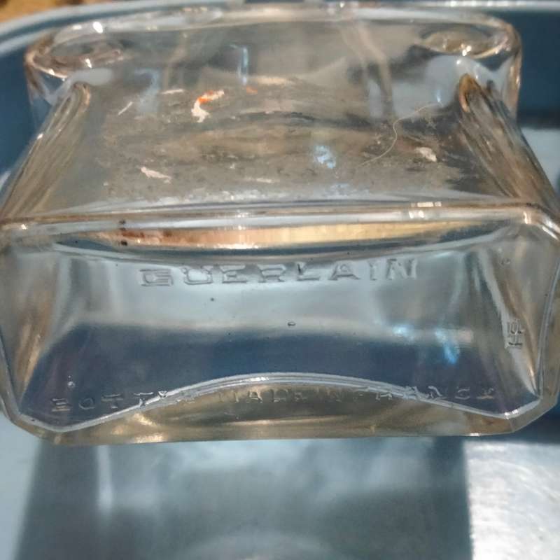 French Baccarat Crystal Perfume flacon for GUERLAIN +Couer heart stopperLOOK atMy BUY NOW-NO WAITING