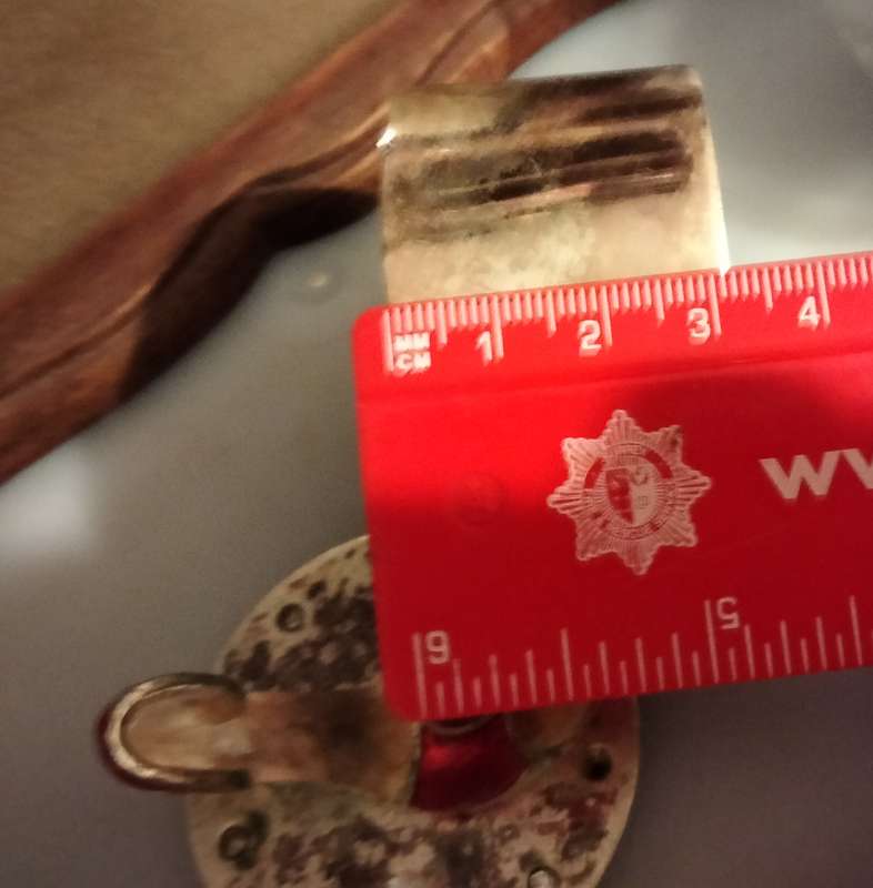 1 Trinket or Pill Box- Red stiletto Shoe + Sparkly crystals on lid -top showing ware