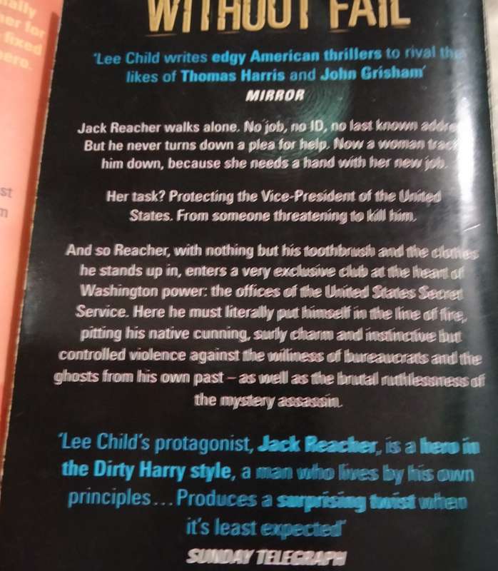 LEE CHILD- Killing Floor re issued 2010 +Without Fail 2002/3 Jack Reacher series softcover Pre-owned