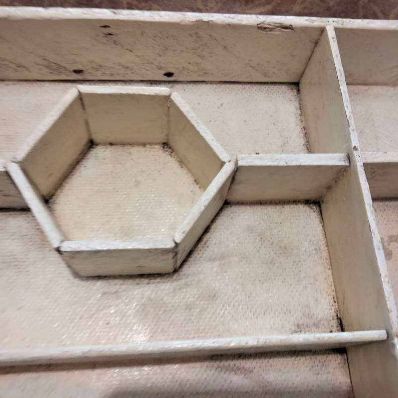 Printers Tray - Wood 27 Spaces white Unusual style