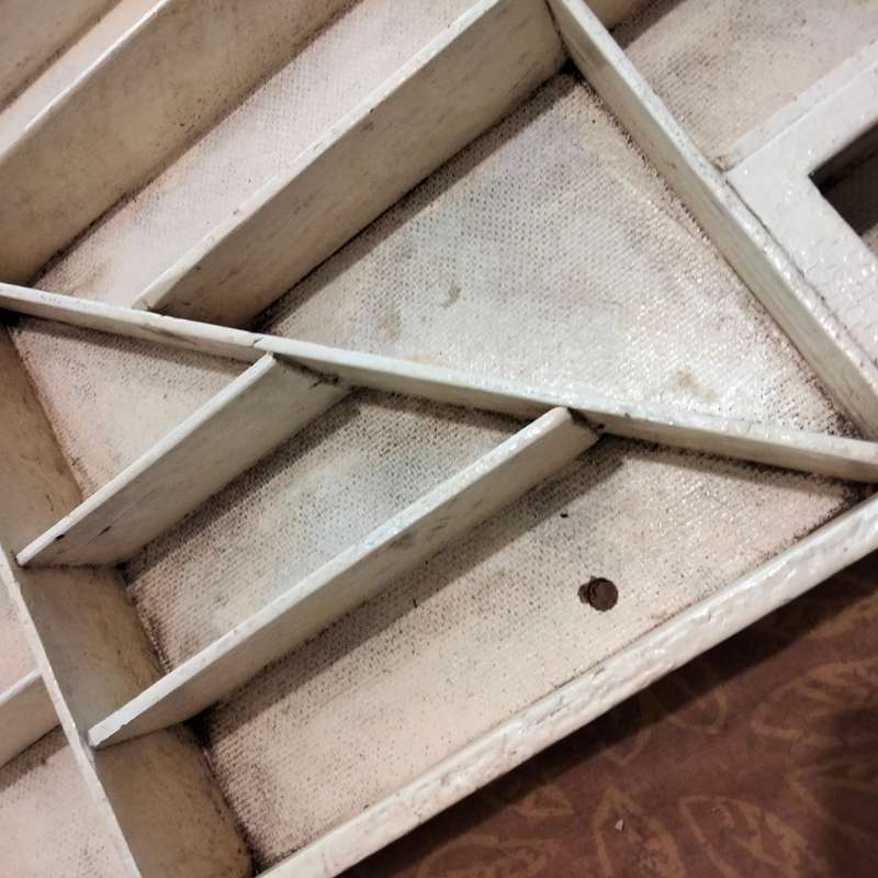 Printers Tray - Wood 27 Spaces white Unusual style