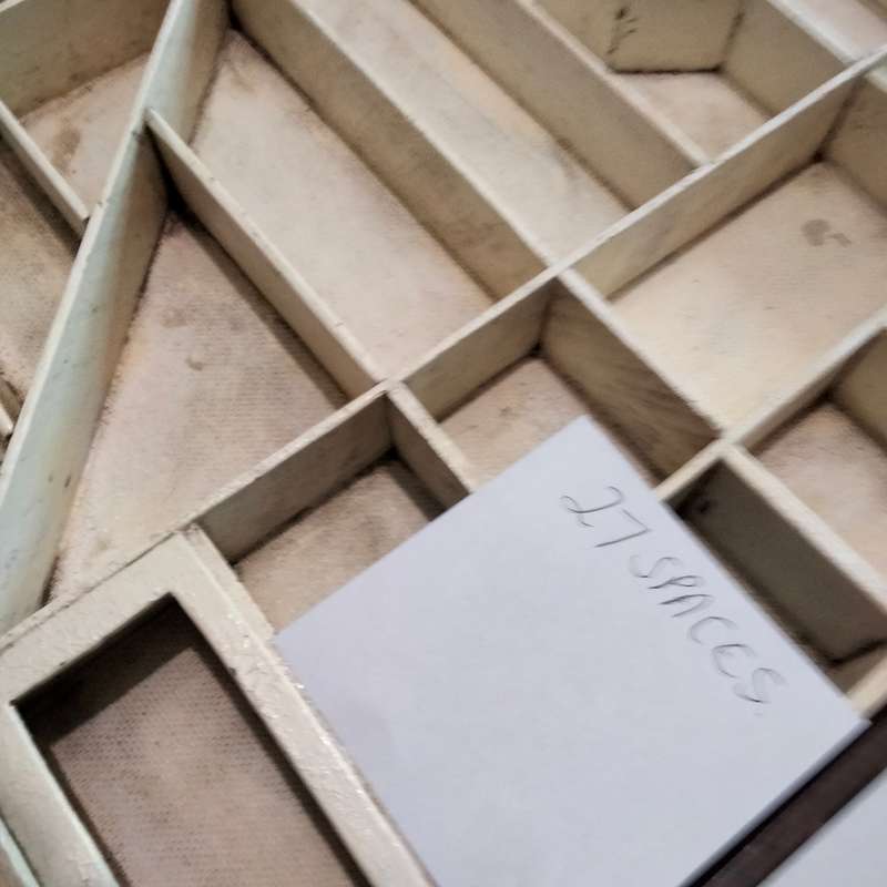 Printers Tray - Wood 27 Spaces white Unusual style