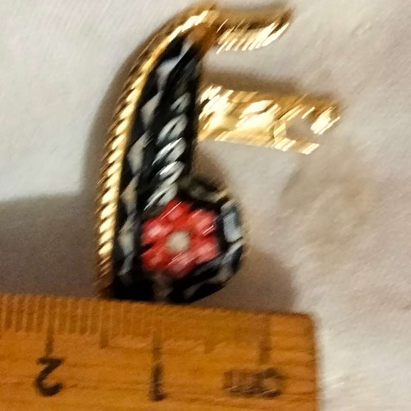 BROOCH Vintage ITALIAN Micromosaic brooch Venice Gold tone metal LOOK At My BUY NOW NO WAITING