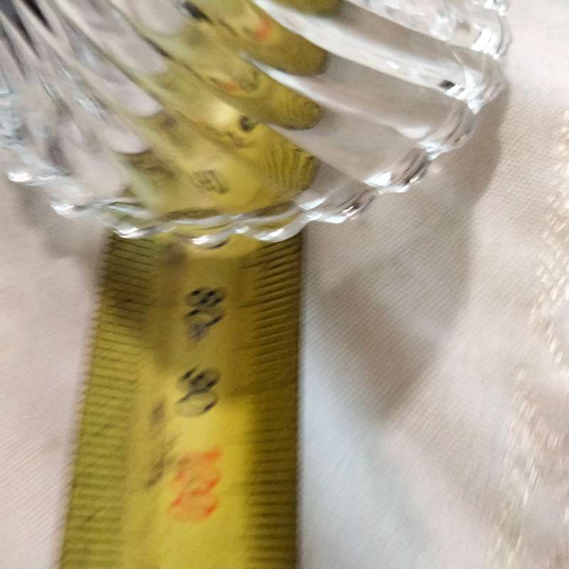 BELL 24% lead Crystal Glass Spiral Rib handle beaded Glass LOOK at my BUY NOW-NO WAITING