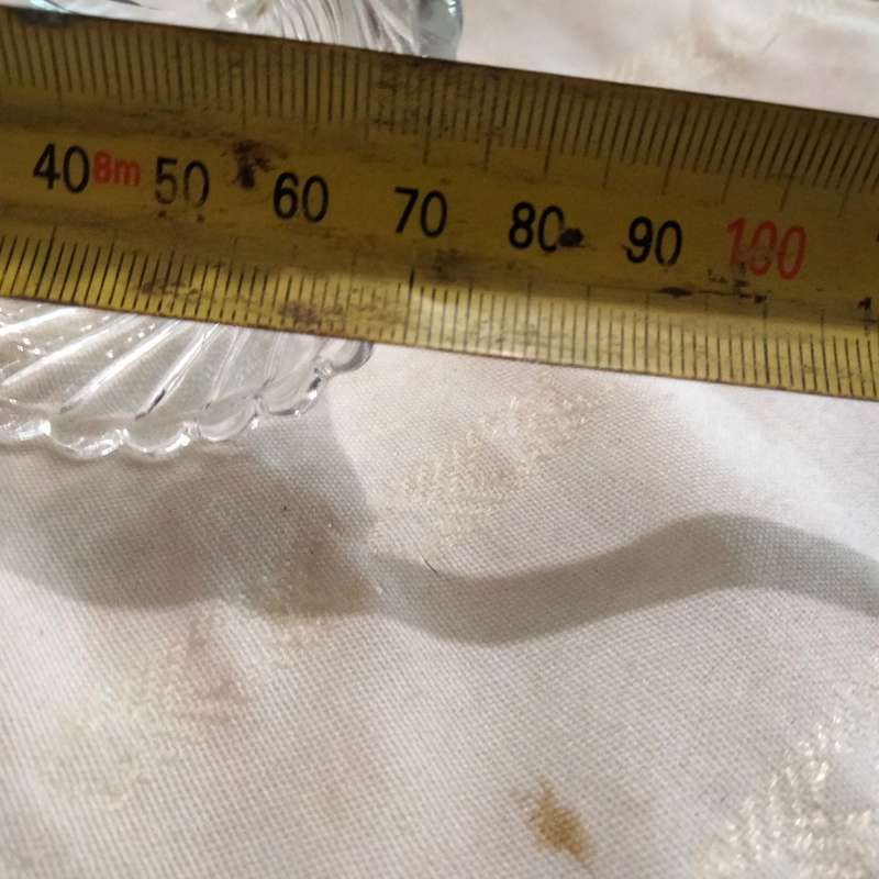 BELL 24% lead Crystal Glass Spiral Rib handle beaded Glass LOOK at my BUY NOW-NO WAITING