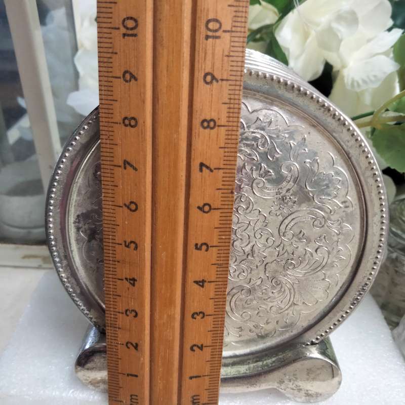 IANTHE silver plated -6 Drip Coasters+Stand-England LOOK at my BUY NOW listings NO WAITING Waiting