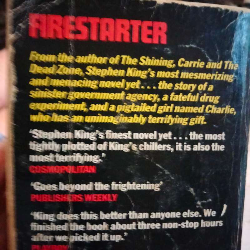 Stephen King Short stories Full Dark No Stars+ bonus story PB 2011+FIRESTART 1989Pre-owned softcover