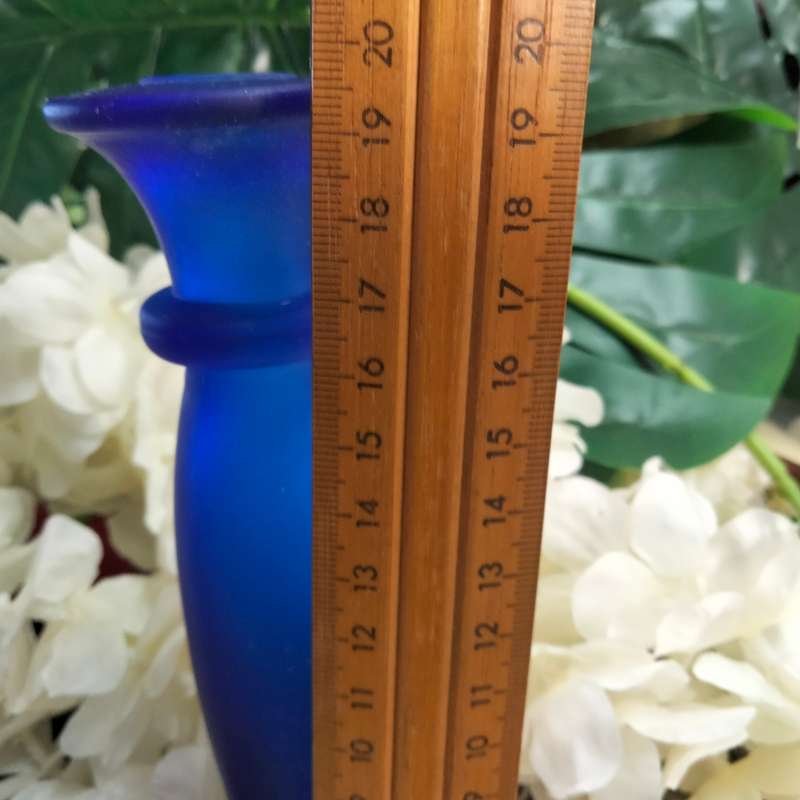3 candle holders - 2 Glass Candle holder Cobolt blue + 1 Metal Ethnic lady