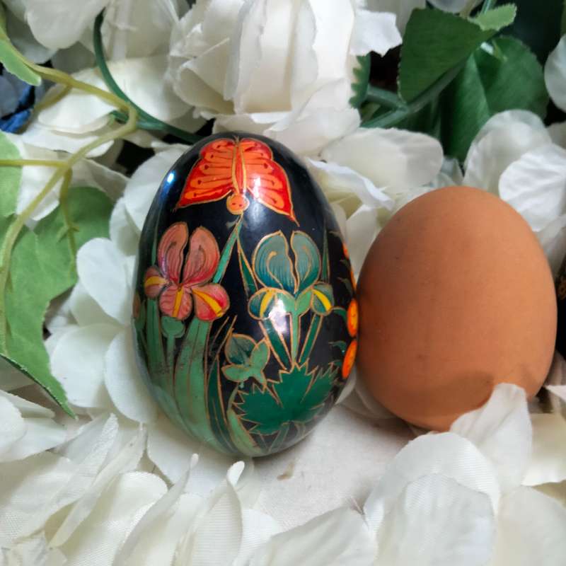 3 eggs Composite -2 artistically decorated + 1 hen  egg colourLOOK At My BUY NOW LISTINGS NO WAITING