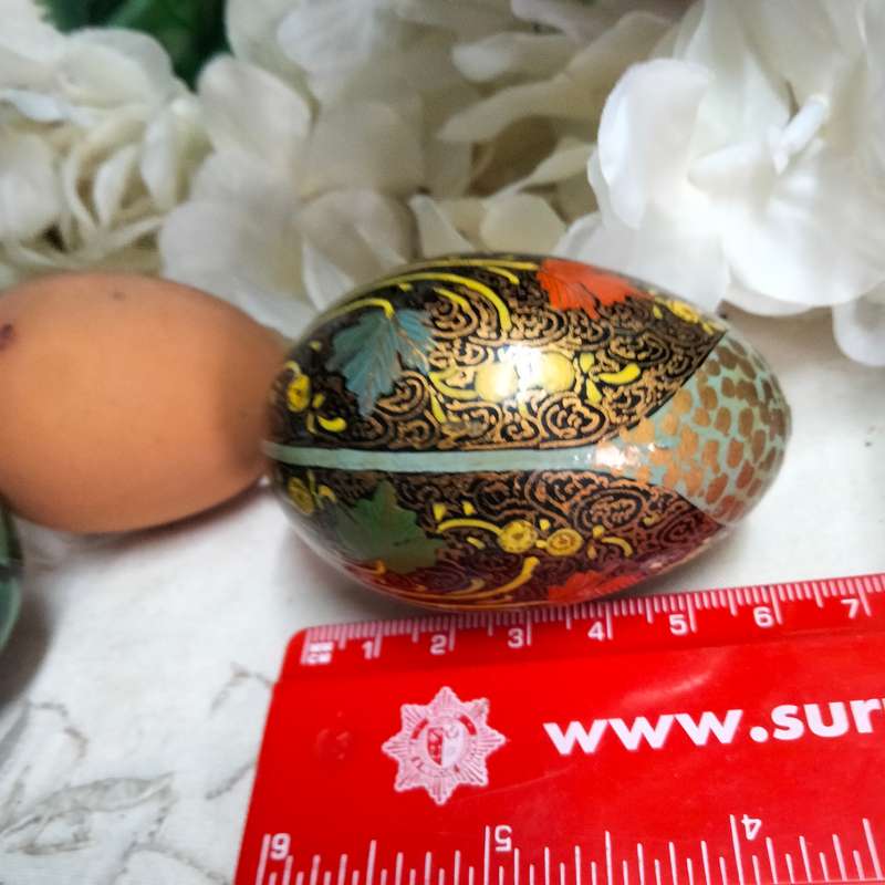 3 eggs Composite -2 artistically decorated + 1 hen  egg colourLOOK At My BUY NOW LISTINGS NO WAITING