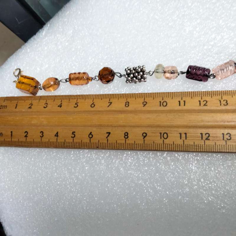 NECKLACE  MURANO Italian - WEDDING CAKE- handcrafted lampwork glass Vintage + other mix