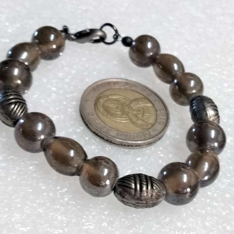 Bracelets 4 one stretch 4 mixture of Vintage MURANO Lampwork glass beads +charms +or spacers metal