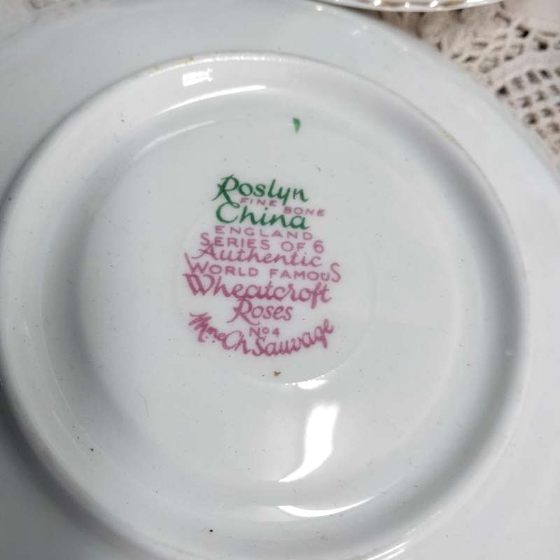 ROYAL ALBERT 1 duo demitasse+Normal-2 saucers+1 cake plate+1 saucer Look at my Buy Now - No Waiting