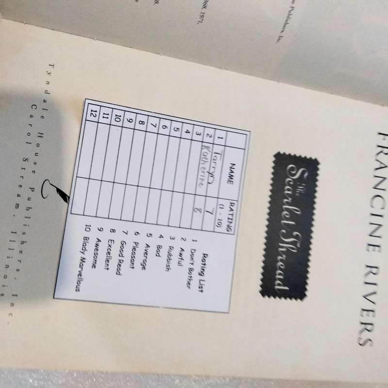 Book Author FRANCINE RIVERS-The Scarlet Thread+Leota,s Garden PB 2004 page 889 Softcover pre-owned