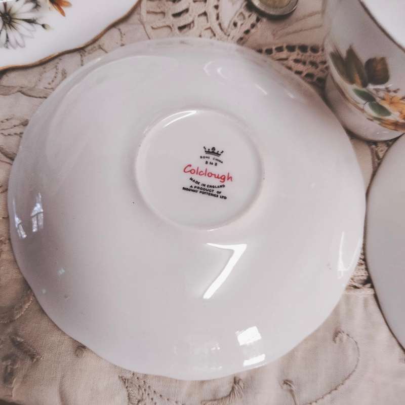 Queen Anne bone china Duo+Colclough 3 side/cake plate+1 saucerLOOK AT MY BUY NOW LISTINGS NO WAITING