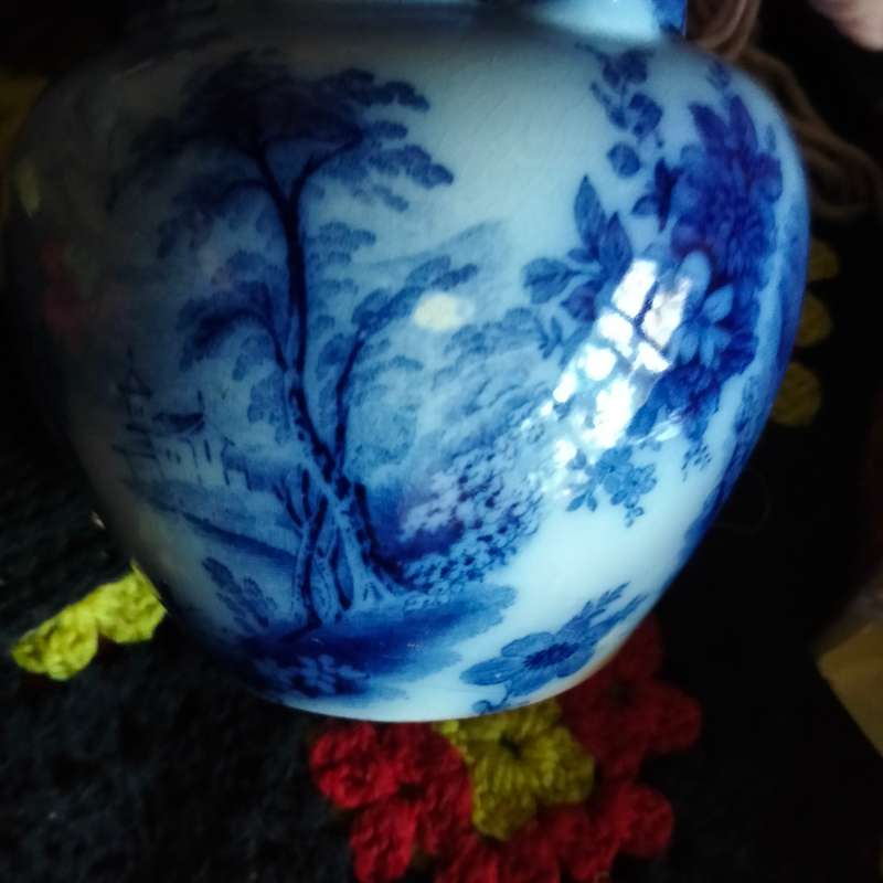 ROYAL DOULTON 1 Flow blue Jug Geneva pattern C1900 LOOK At My BUY NOW LISTINGS NO WAITING
