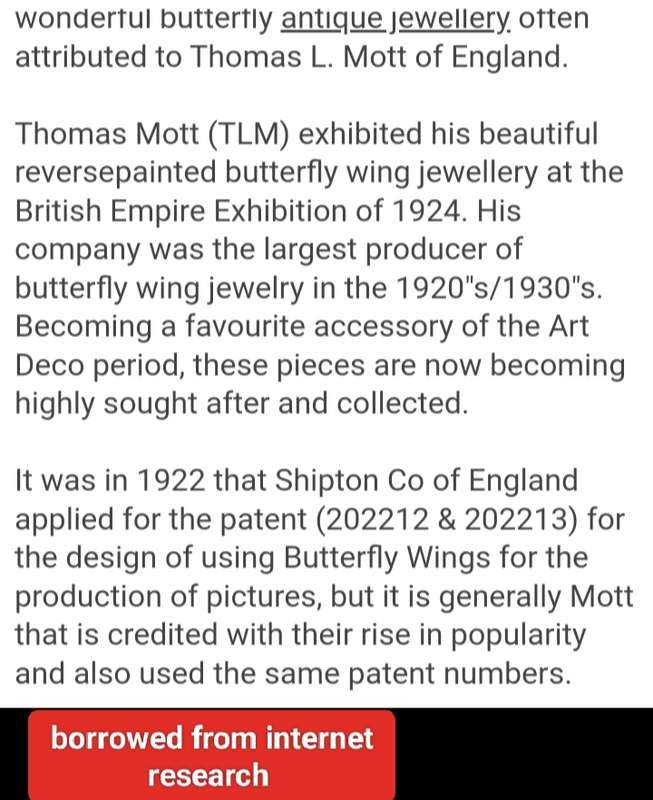 Butterfly wing compact attributed to Thomas L Mott UK look at my Buy Now listings No Waiting