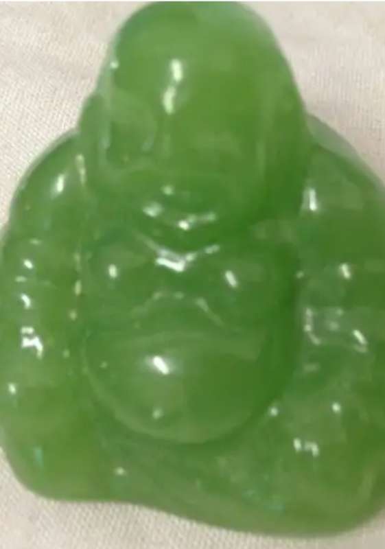 BUDDHA-FIGURINE Jade green miniature