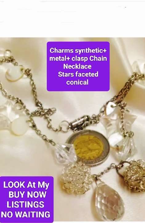 Necklace -Charms Chain Acrylic beads LOOK at my BUY NOW NO WAITING