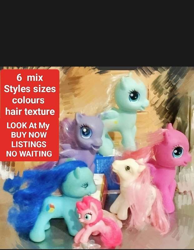 Little Ponys 6 different size colour hair-1 McDonald's 2021 Look at my Buy Now - No Waiting