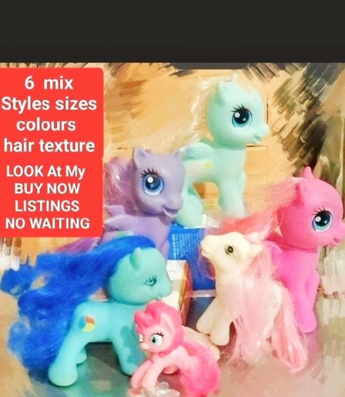 Little Ponys 6 different size colour hair-1 McDonald's 2021 Look at my Buy Now - No Waiting