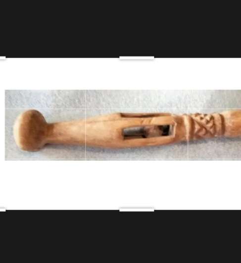 Walking Stick hand carved 4 Holes inside ball W 290g L 84 cm Look at my Buy Now listings No Waiting